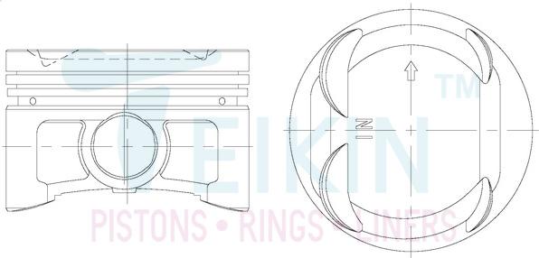 Teikin 38153.025 - Piston droxauto.com