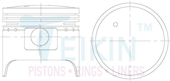 Teikin 38109.025 - Piston droxauto.com