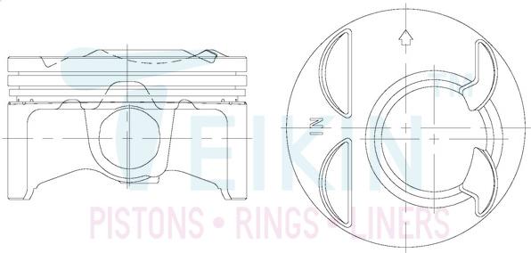 Teikin 38185.025 - Piston droxauto.com