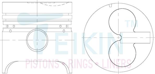 Teikin 32126.050 - Piston droxauto.com