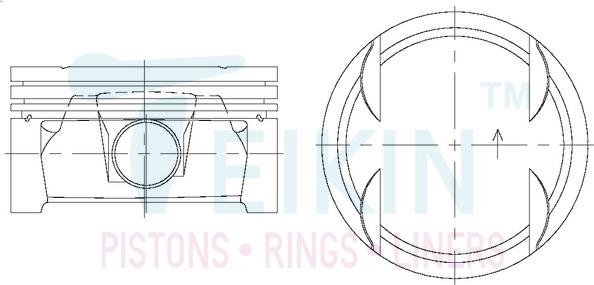 Teikin 29605.050 - Piston droxauto.com