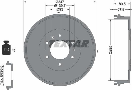 Textar 94035400 - Tambour de frein droxauto.com