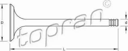 Topran 206 538 - Soupape d'admission droxauto.com