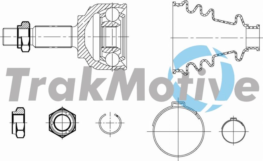 TrakMotive 40-0939 - Jeu de joints, arbre de transmission droxauto.com