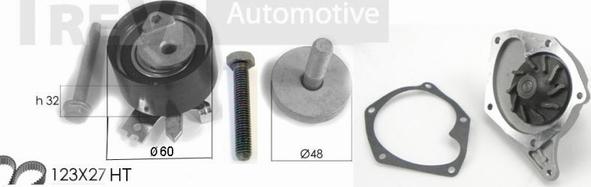 Trevi Automotive KD1012HP1 - Pompe à eau + kit de courroie de distribution droxauto.com