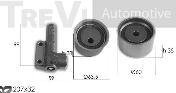 Trevi Automotive KD1369 - Kit de distribution droxauto.com