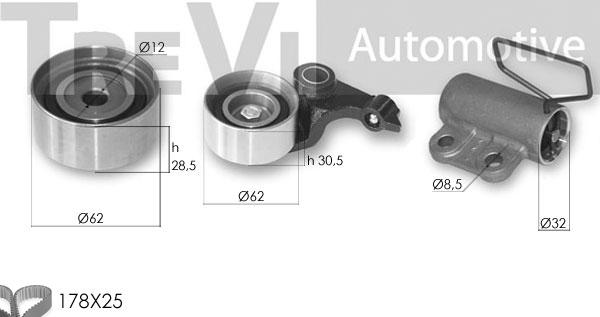 Trevi Automotive KD1388 - Kit de distribution droxauto.com