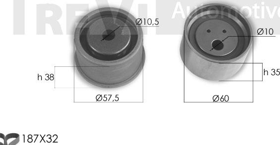 Trevi Automotive KD1333 - Kit de distribution droxauto.com