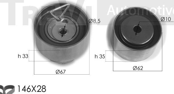 Trevi Automotive KD1323 - Kit de distribution droxauto.com