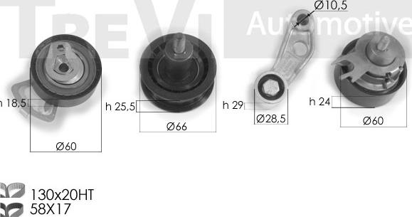 Trevi Automotive KD1290 - Kit de distribution droxauto.com