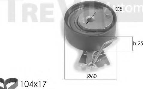 Trevi Automotive KD1257 - Kit de distribution droxauto.com