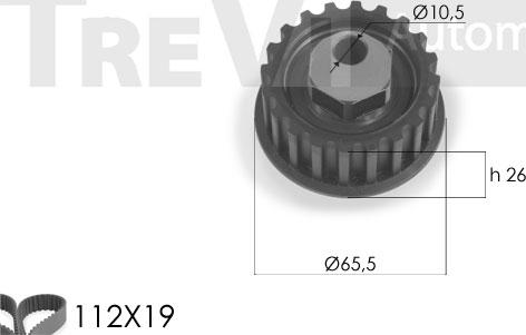 Trevi Automotive KD1264 - Kit de distribution droxauto.com