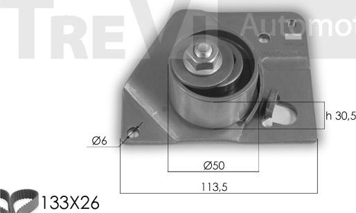 Trevi Automotive KD1274 - Kit de distribution droxauto.com