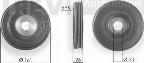 Trevi Automotive PC1015 - Poulie, vilebrequin droxauto.com