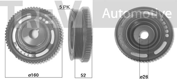 Trevi Automotive PC1276 - Poulie, vilebrequin droxauto.com