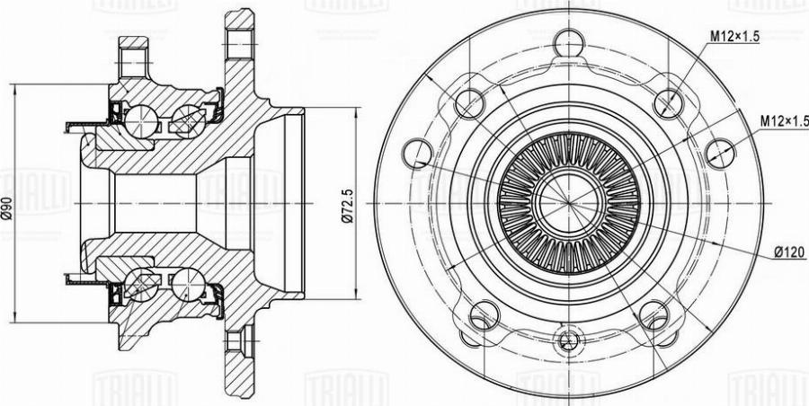 Trialli MR 2645 - Kit de roulements de roue droxauto.com