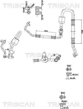 Triscan 9010 24010 - Conduite à haute / basse pression, climatisation droxauto.com