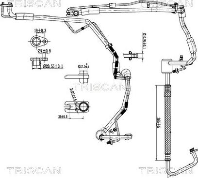 Triscan 9010 28098 - Conduite à haute / basse pression, climatisation droxauto.com