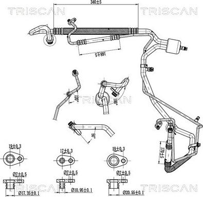 Triscan 9010 28050 - Conduite à haute / basse pression, climatisation droxauto.com