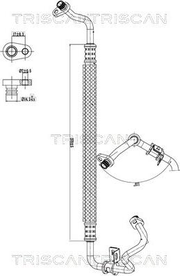 Triscan 9010 28019 - Conduite à haute / basse pression, climatisation droxauto.com