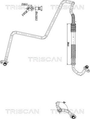 Triscan 9010 28012 - Conduite à haute / basse pression, climatisation droxauto.com