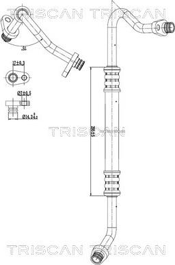 Triscan 9010 28037 - Conduite à haute / basse pression, climatisation droxauto.com