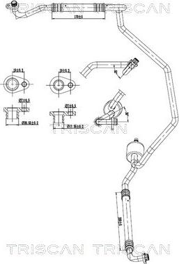 Triscan 9010 28101 - Conduite à haute / basse pression, climatisation droxauto.com