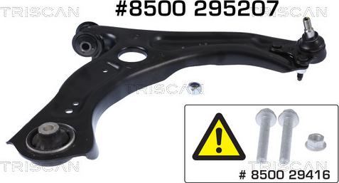 Triscan 8500 295207 - Bras de liaison, suspension de roue droxauto.com
