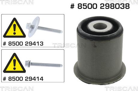 Triscan 8500 298038 - Suspension, corps de l'essieu droxauto.com
