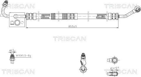 Triscan 8516 11020 - Tuyau hydraulique, direction droxauto.com