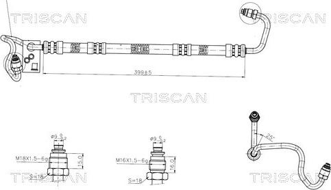 Triscan 8516 24005 - Tuyau hydraulique, direction droxauto.com