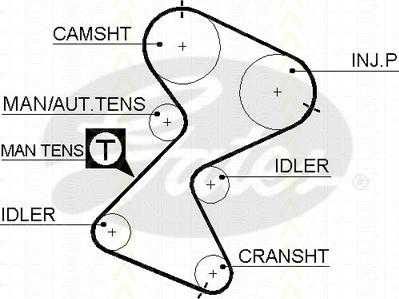 Triscan 8645 5561xs - Courroie de distribution droxauto.com