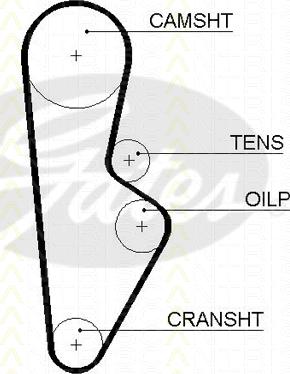 Triscan 8645 5082xs - Courroie de distribution droxauto.com