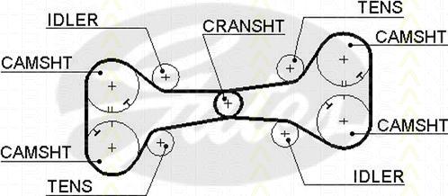 Triscan 8645 5312 - Courroie de distribution droxauto.com