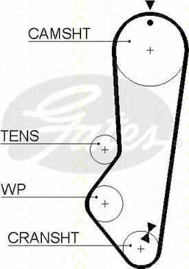 Triscan 8645 5224xs - Courroie de distribution droxauto.com