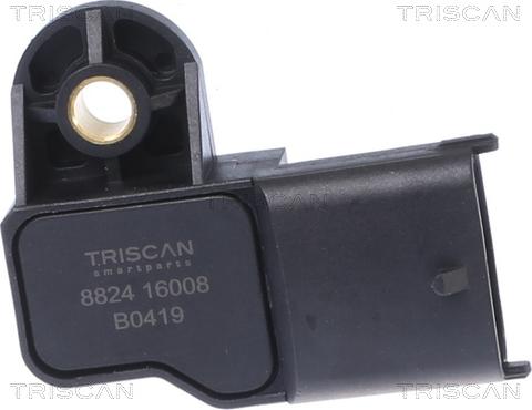 Triscan 8824 16008 - Capteur, pression du tuyau d'admission droxauto.com