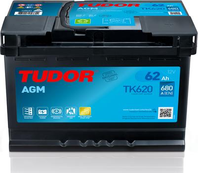 Tudor TK620 - Batterie de démarrage droxauto.com