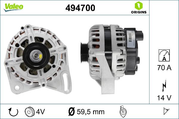 VALEO 494700 - Alternateur droxauto.com