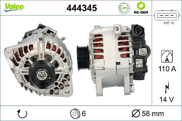 VALEO 444345 - Alternateur droxauto.com