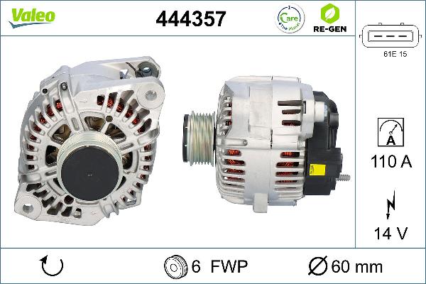 VALEO 444357 - Alternateur droxauto.com
