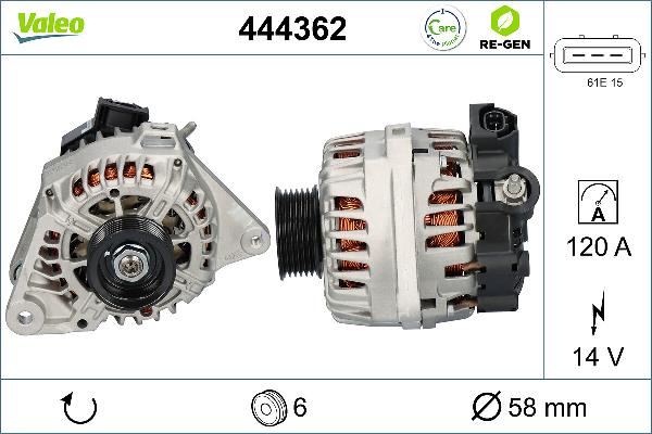 VALEO 444362 - Alternateur droxauto.com
