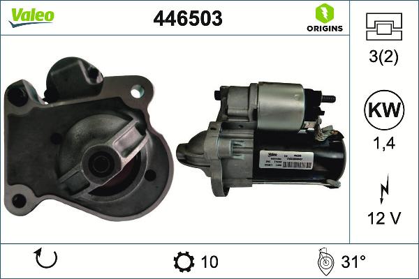 VALEO 446503 - Démarreur droxauto.com