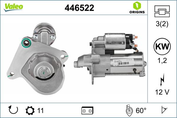 VALEO 446522 - Démarreur droxauto.com