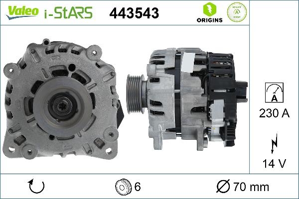 VALEO 443543 - Alternateur droxauto.com