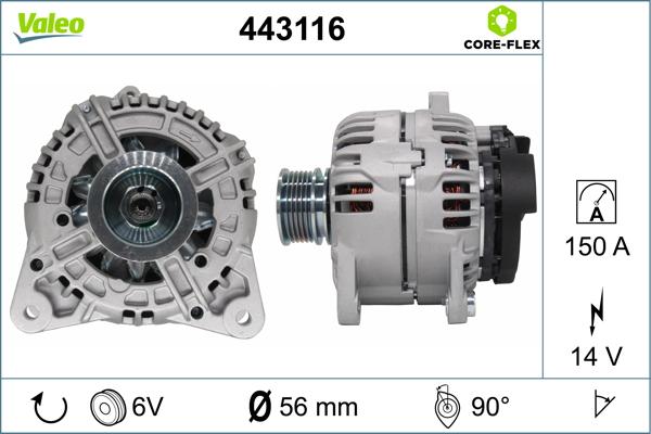 VALEO 443116 - Alternateur droxauto.com