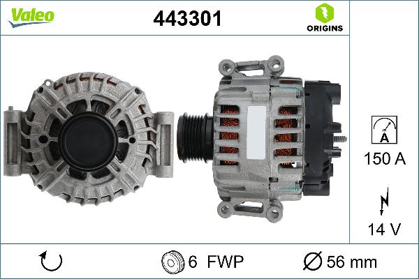 VALEO 443301 - Alternateur droxauto.com