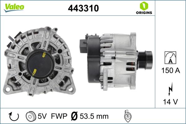 VALEO 443310 - Alternateur droxauto.com