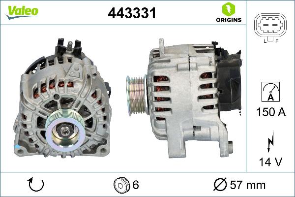 VALEO 443331 - Alternateur droxauto.com