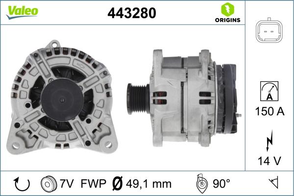 VALEO 443280 - Alternateur droxauto.com