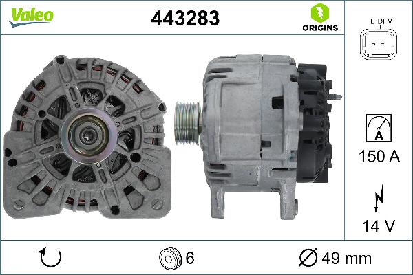 VALEO 443283 - Alternateur droxauto.com